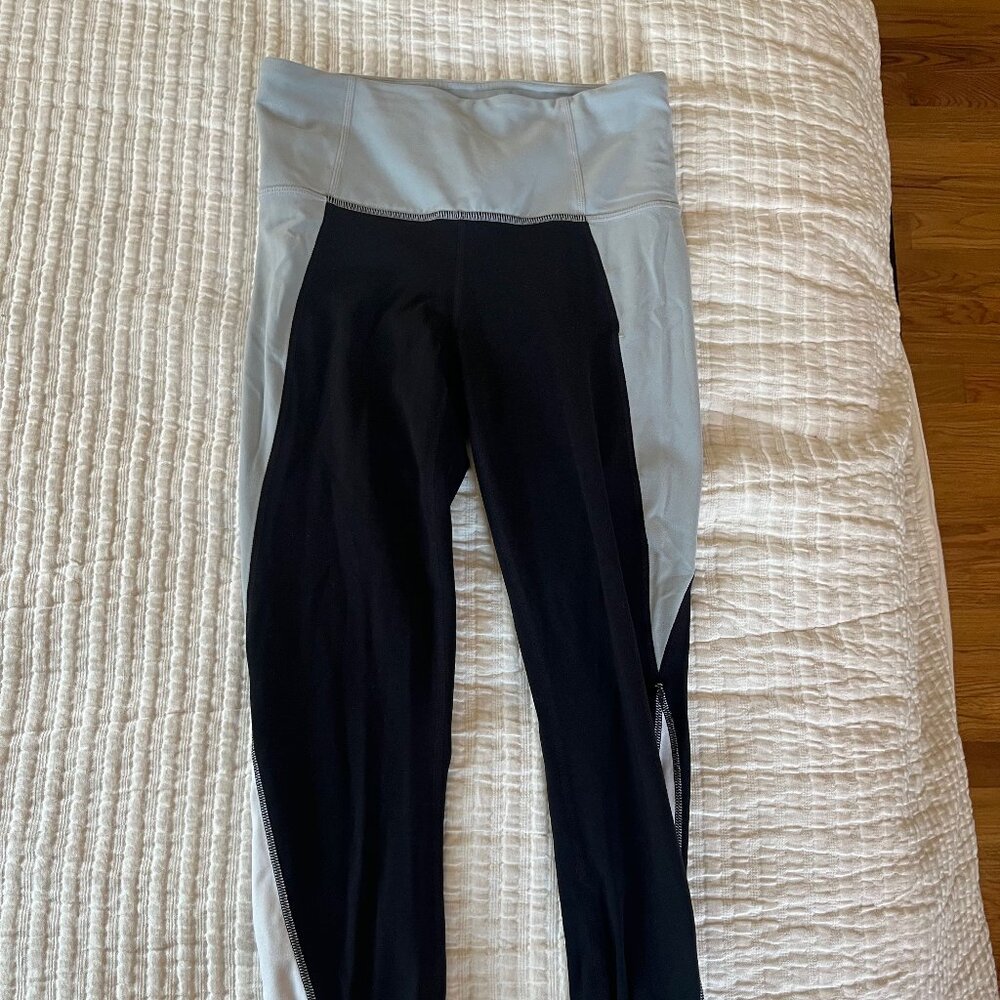 Athleta Color-Blocked Grey 7/8 Leggings- XS
